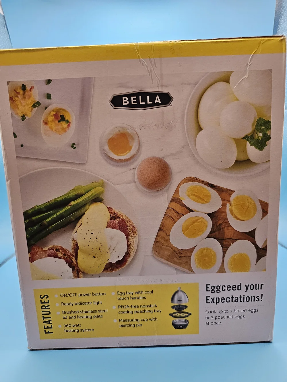 Bella Brushed Stainless Steel and Black Egg Cooker NEW!